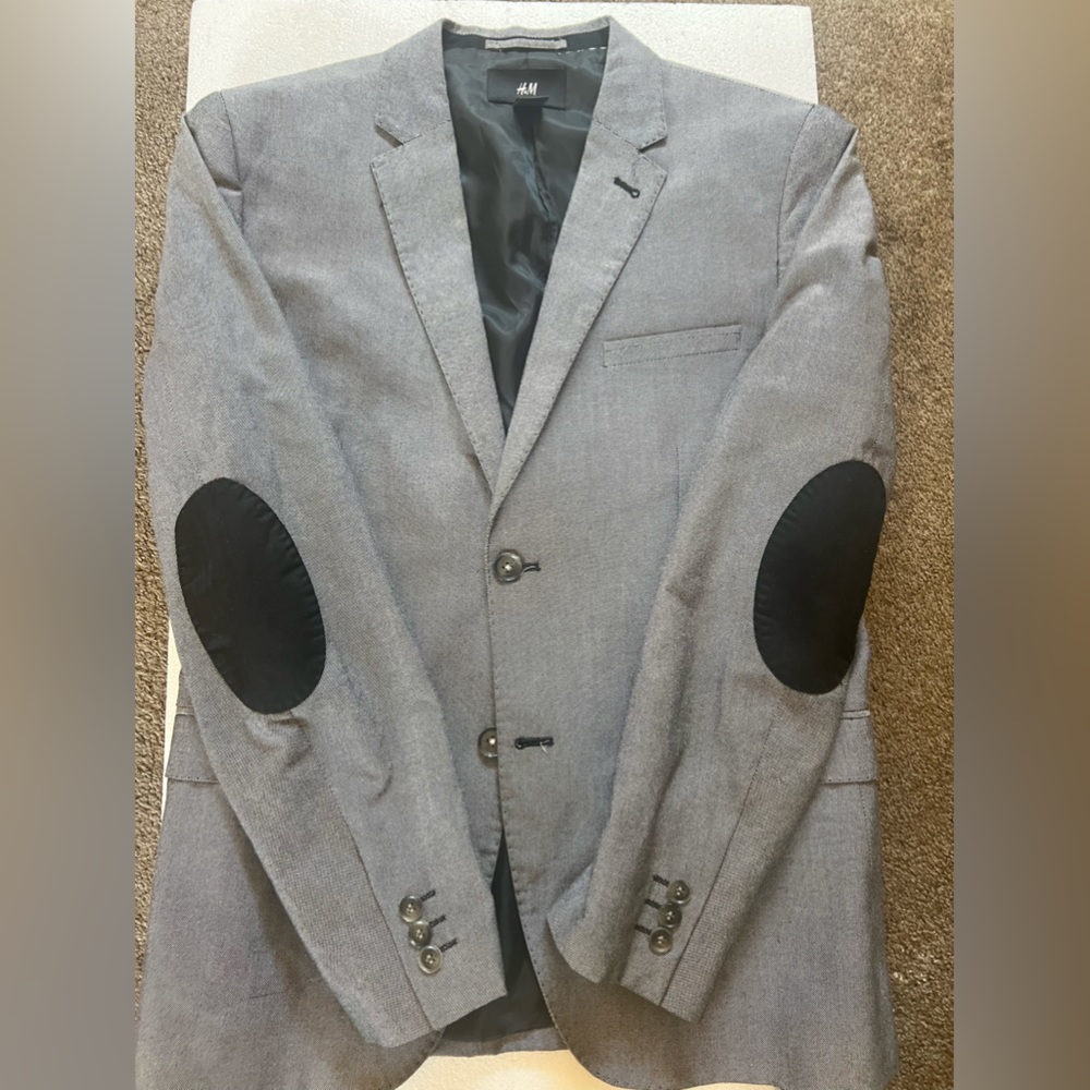 H&M Grey and Black Suit Jacket